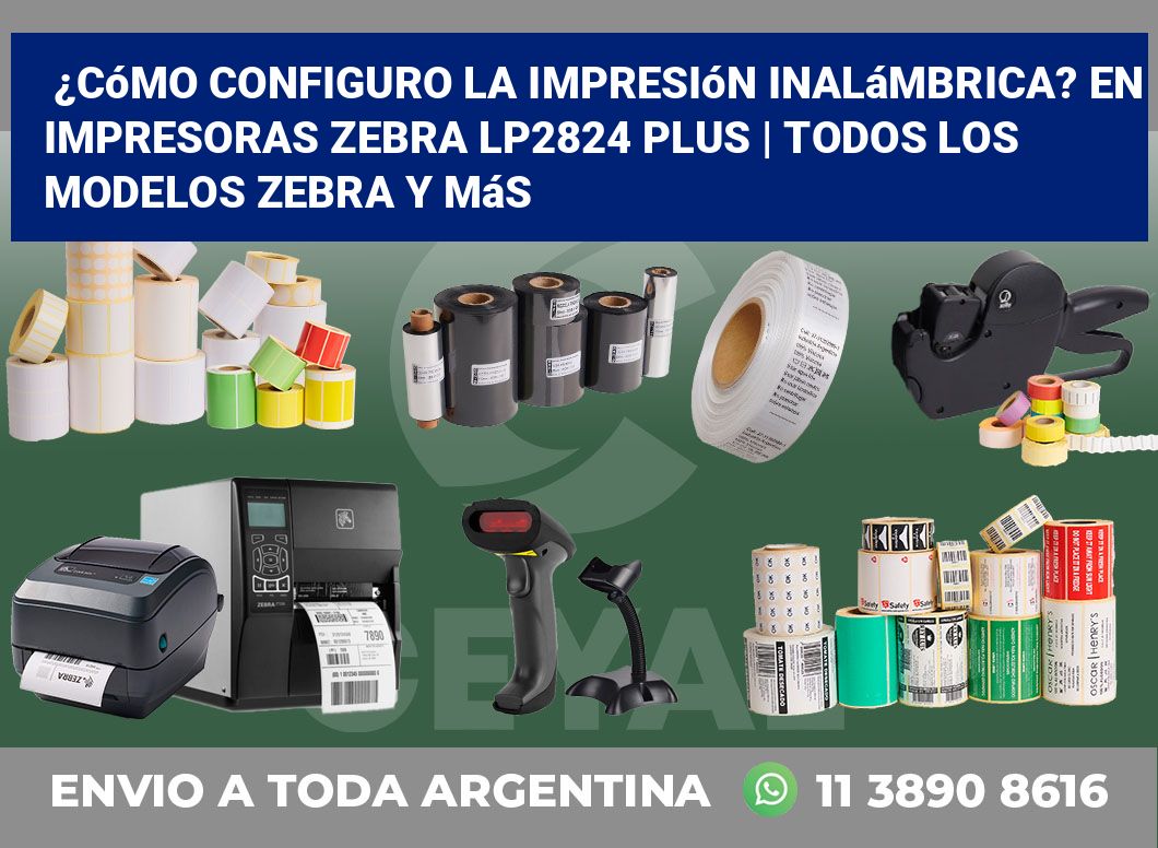 ¿Cómo configuro la impresión inalámbrica? En impresoras Zebra LP2824 Plus | Todos los modelos Zebra y más