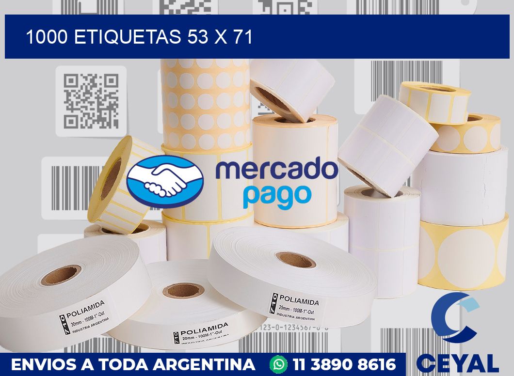 1000 etiquetas 53 x 71