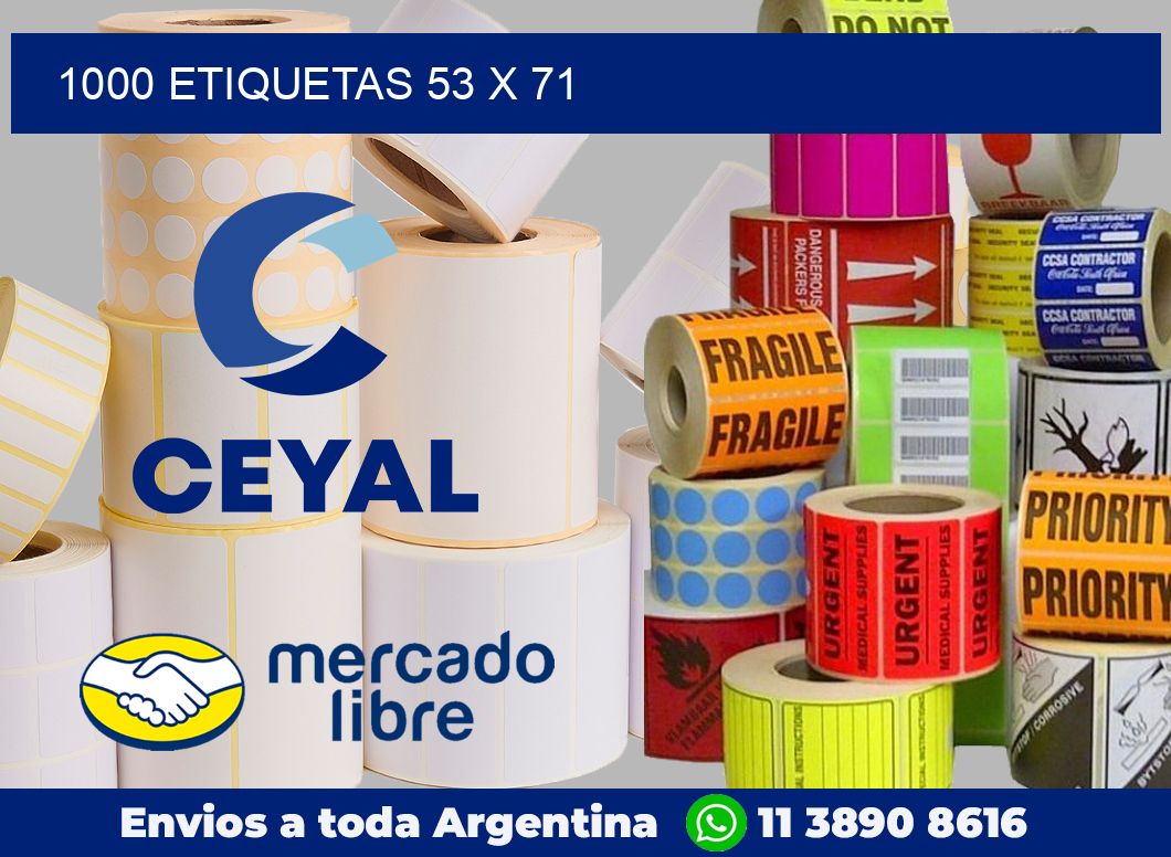 1000 etiquetas 53 x 71