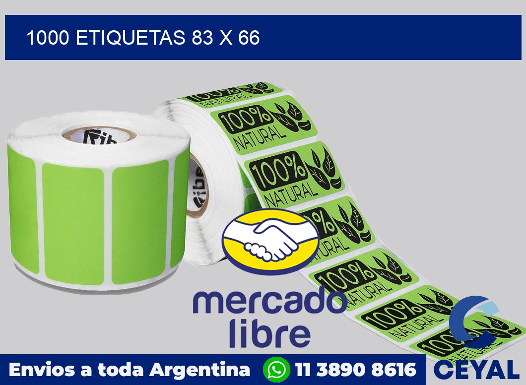 1000 etiquetas 83 x 66