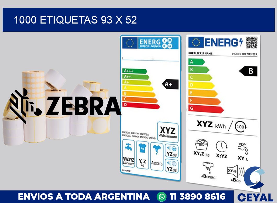 1000 etiquetas 93 x 52