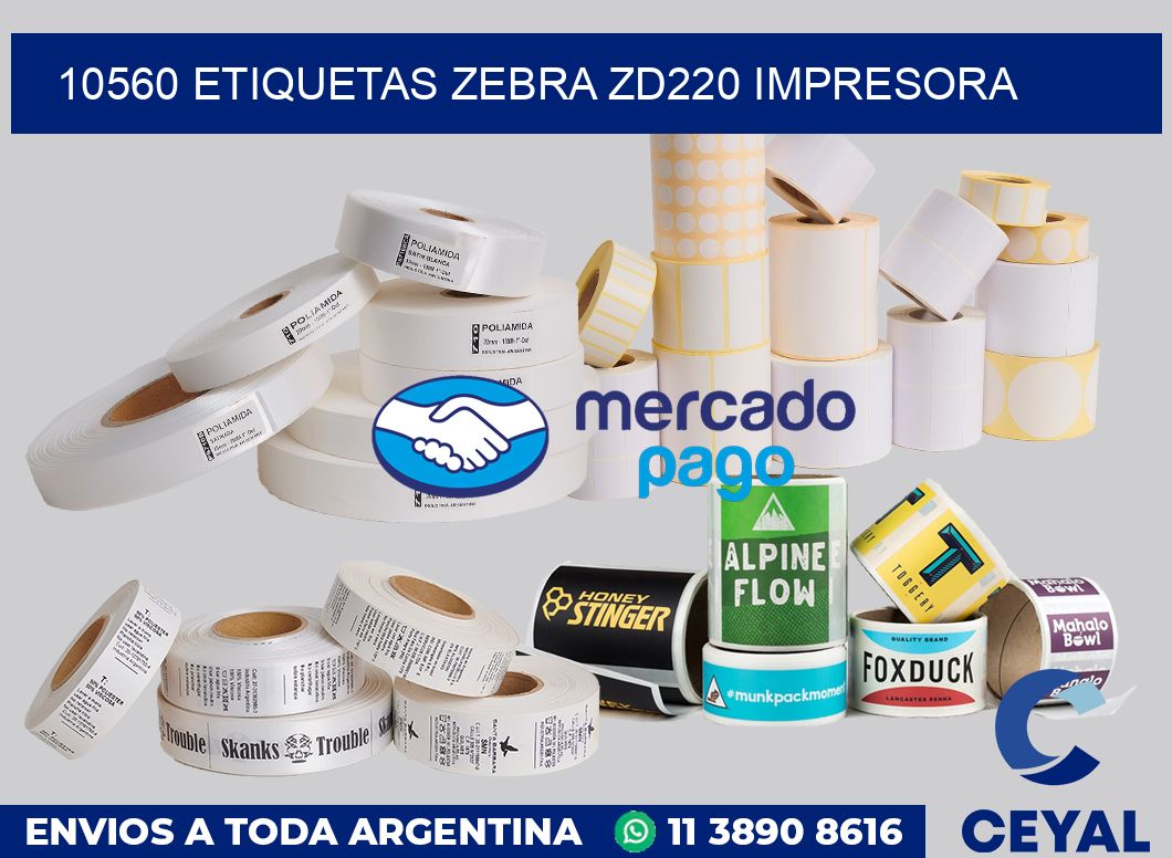 10560 etiquetas Zebra zd220 impresora