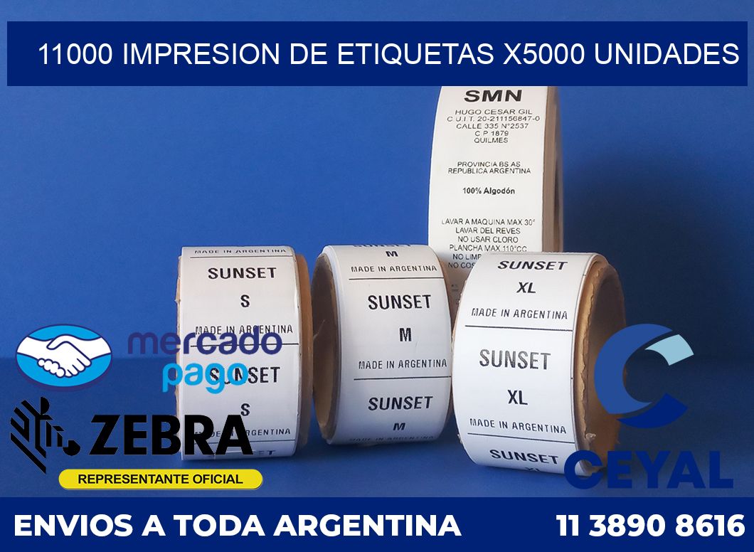 11000 Impresion de etiquetas x5000 unidades