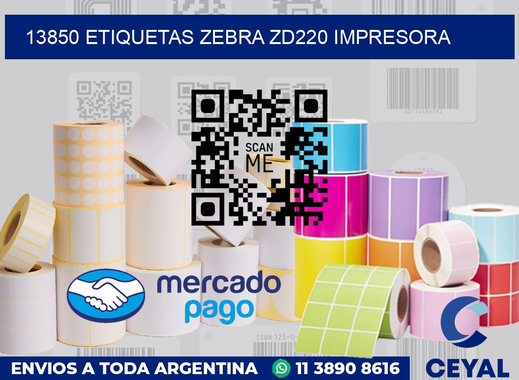 13850 etiquetas Zebra zd220 impresora