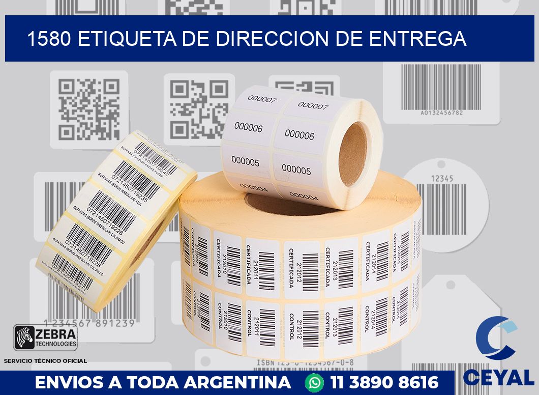 1580 Etiqueta de direccion de entrega