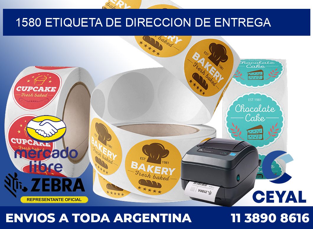 1580 Etiqueta de direccion de entrega