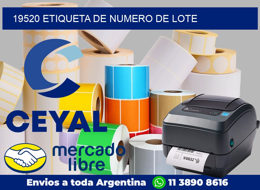 19520 Etiqueta de numero de lote