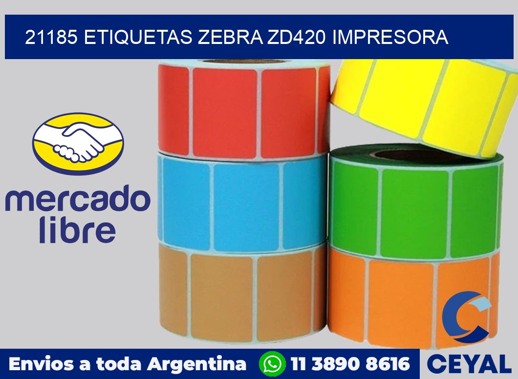 21185 etiquetas Zebra zd420 impresora