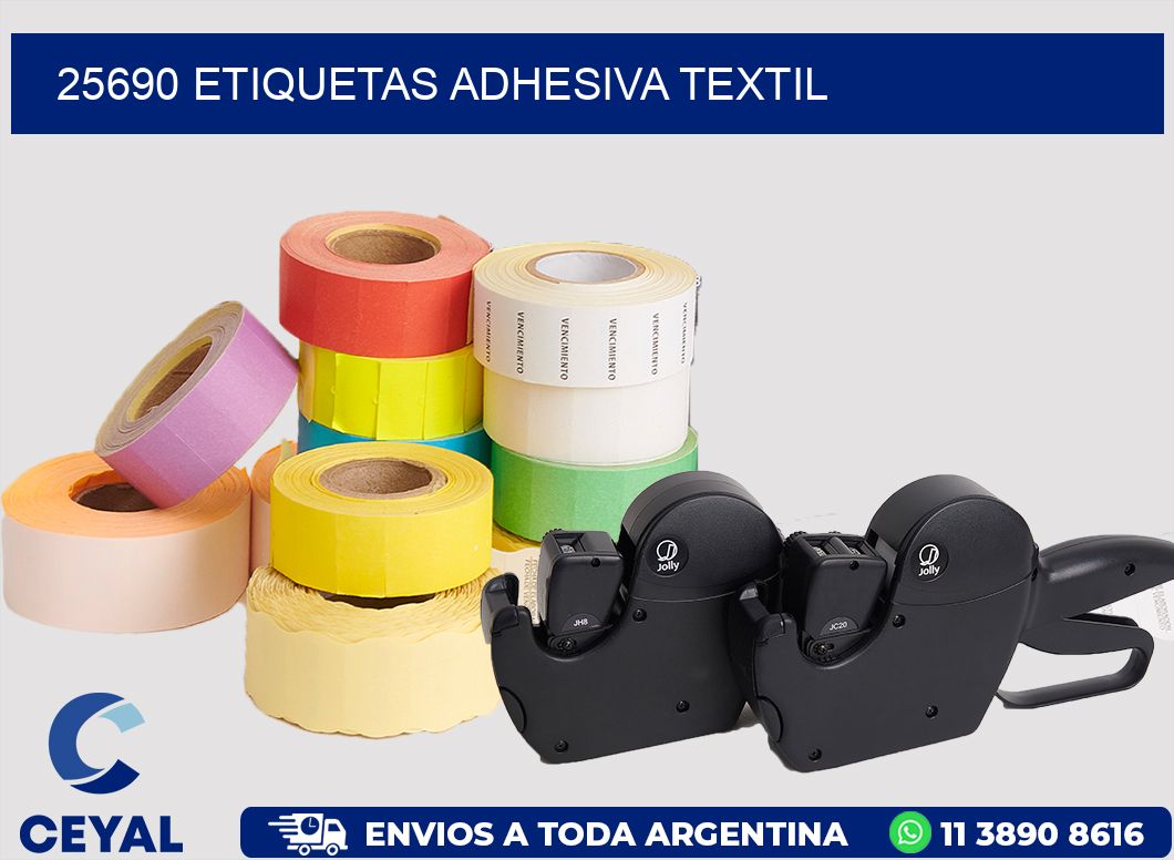 25690 etiquetas adhesiva textil