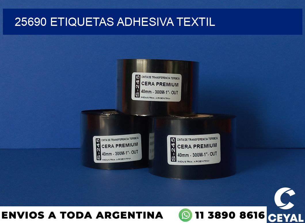 25690 etiquetas adhesiva textil