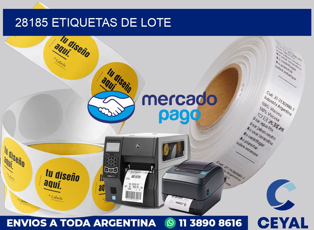 28185 Etiquetas de lote