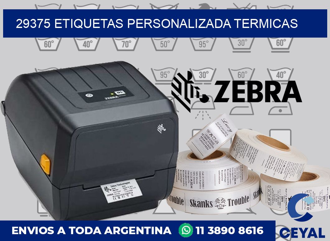 29375 etiquetas personalizada termicas