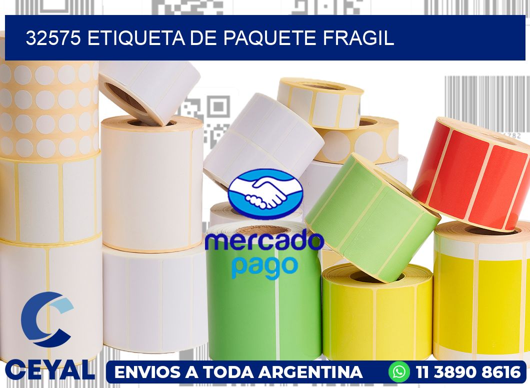 32575 Etiqueta de paquete fragil