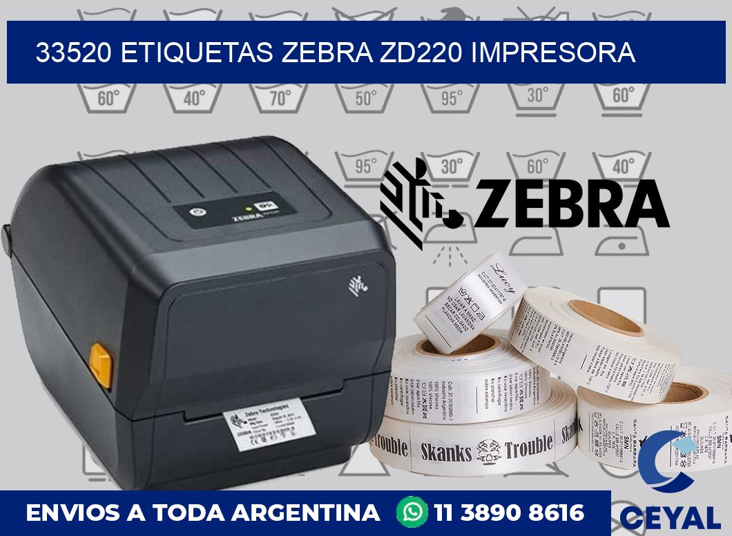 33520 etiquetas Zebra zd220 impresora