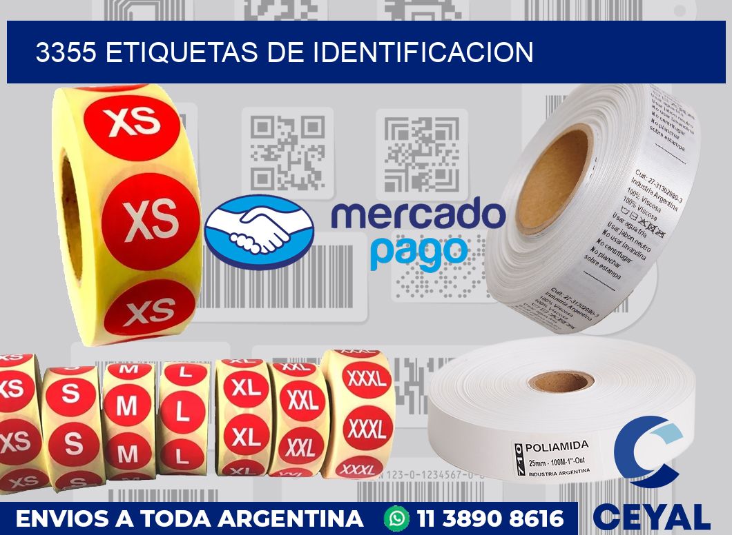 3355 Etiquetas de identificacion