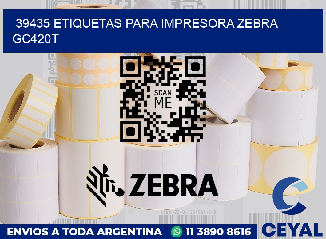 39435 etiquetas para impresora zebra GC420T