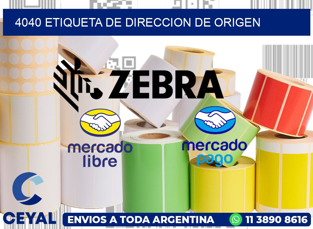 4040 Etiqueta de direccion de origen