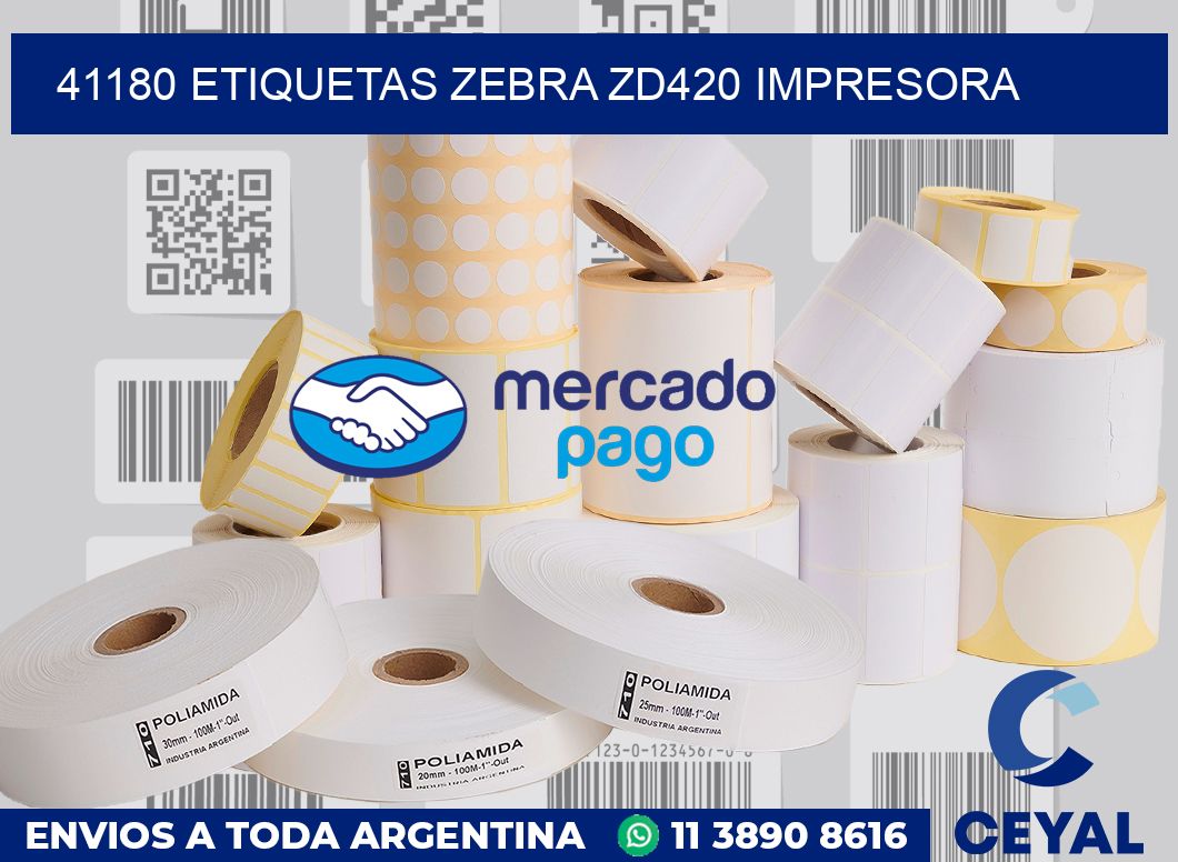 41180 etiquetas Zebra zd420 impresora