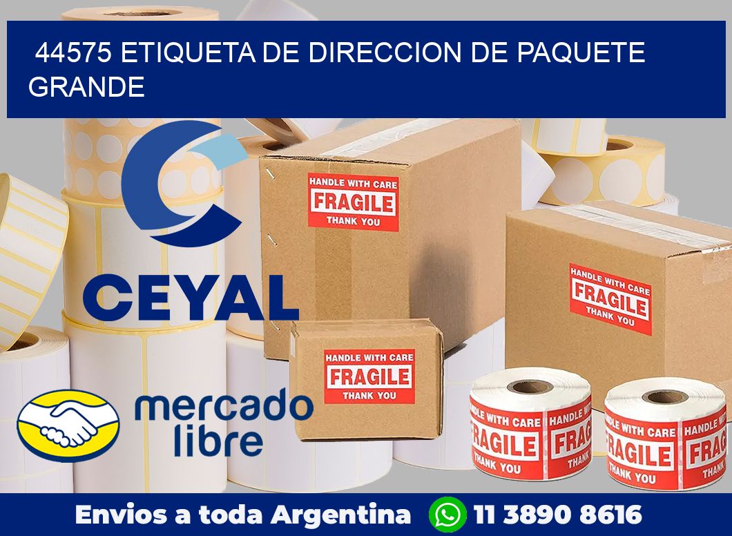 44575 Etiqueta de direccion de paquete grande