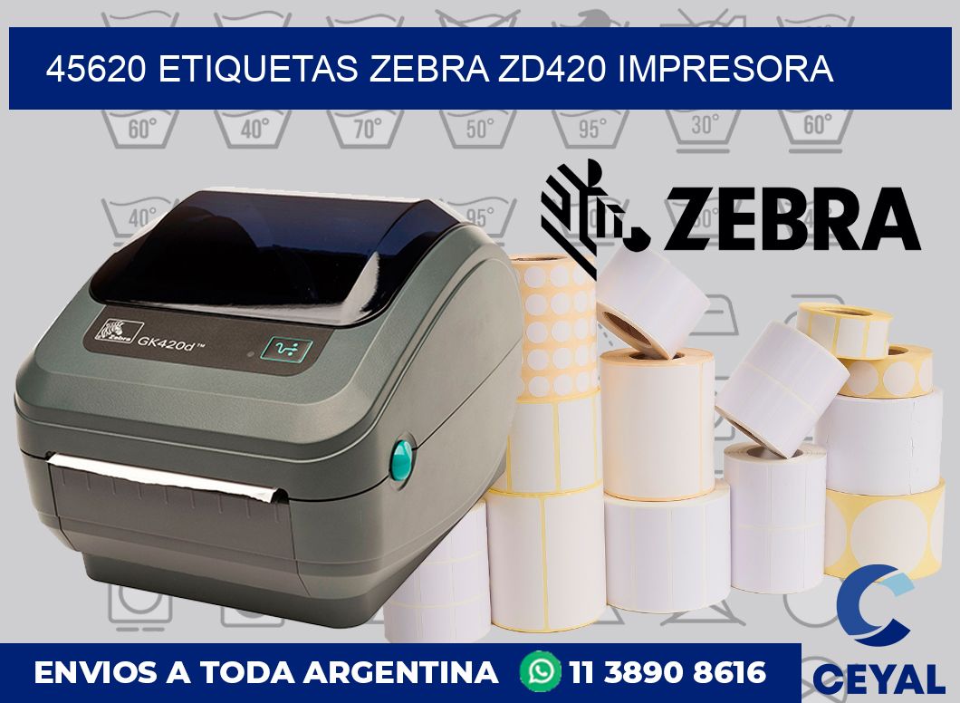 45620 etiquetas Zebra zd420 impresora