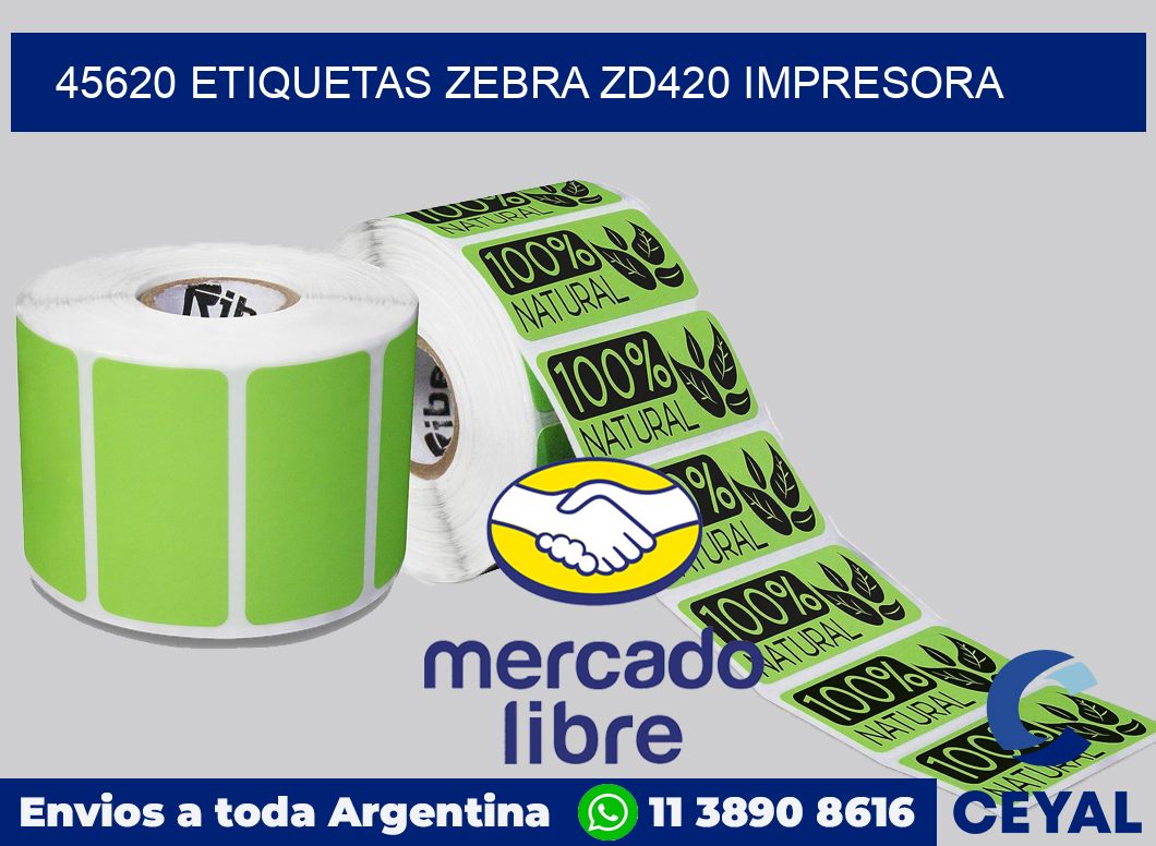 45620 etiquetas Zebra zd420 impresora