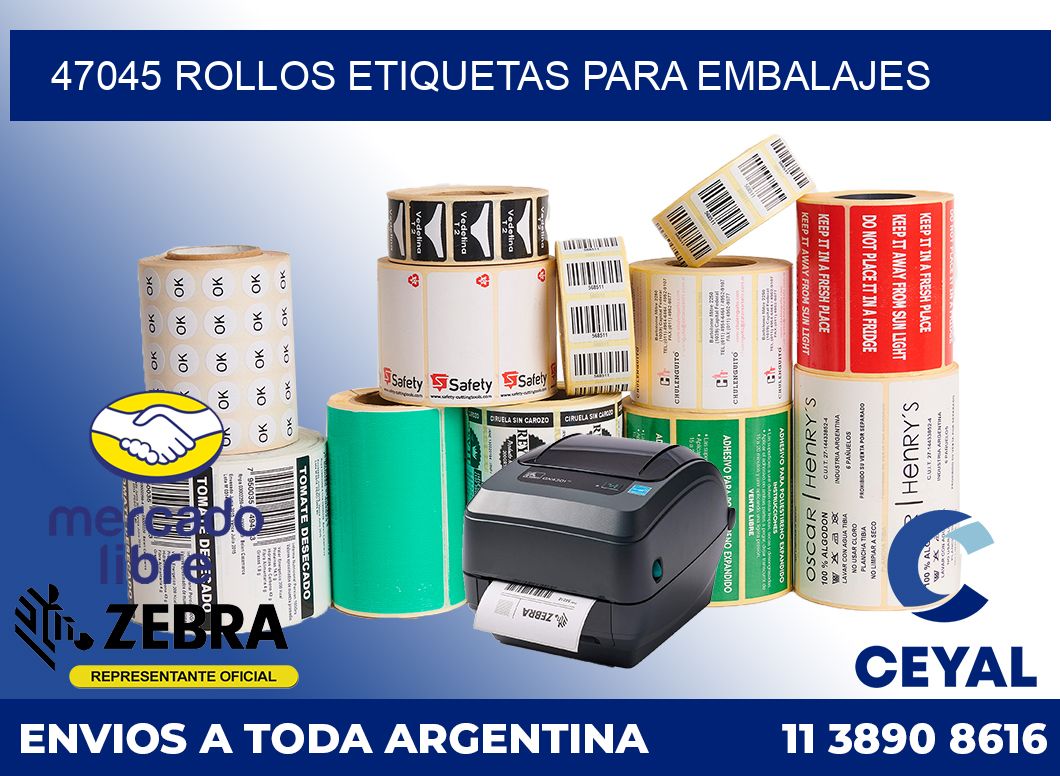 47045 Rollos etiquetas para embalajes