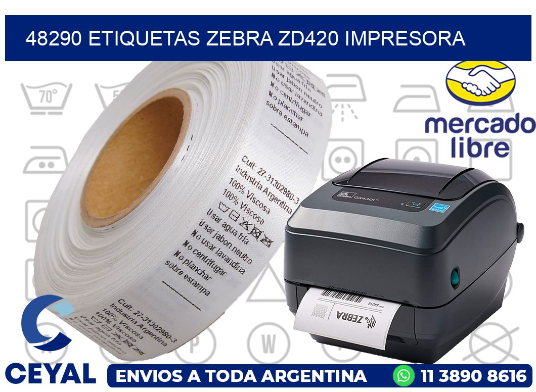 48290 etiquetas Zebra zd420 impresora