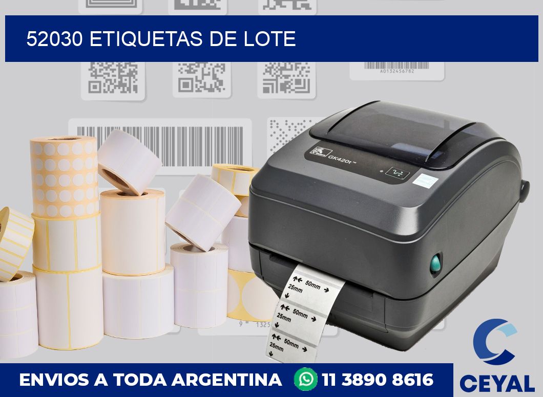 52030 Etiquetas de lote