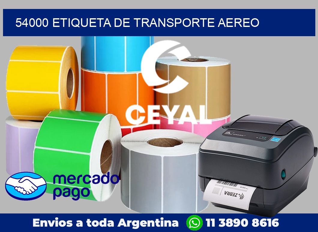 54000 Etiqueta de transporte aereo