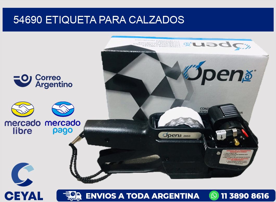 54690 Etiqueta para calzados