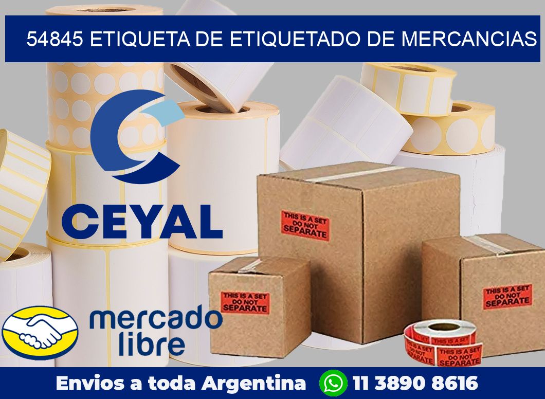 54845 Etiqueta de etiquetado de mercancias