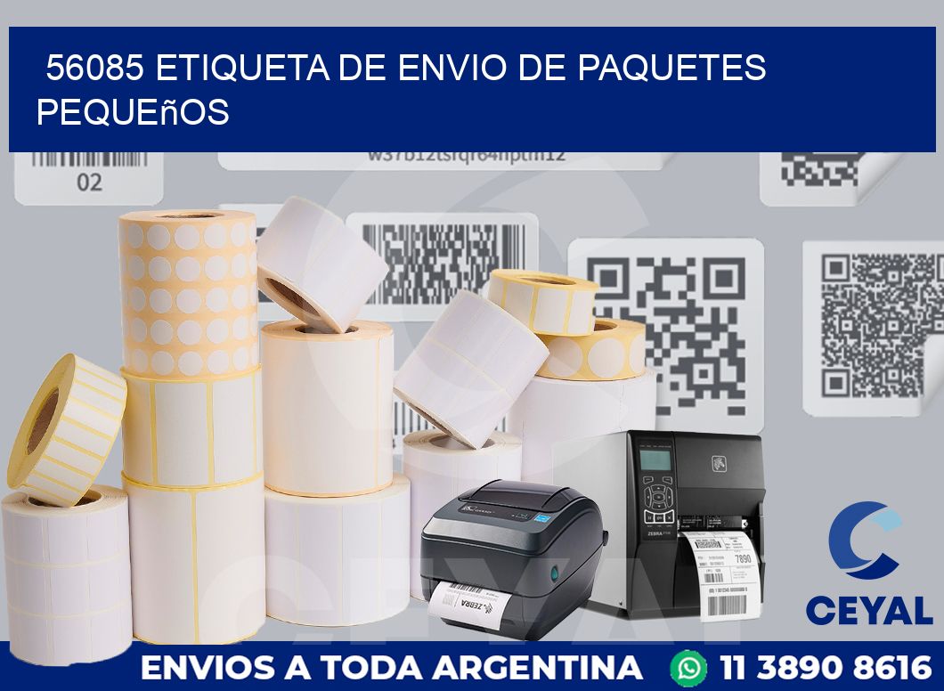 56085 Etiqueta de envio de paquetes pequeños