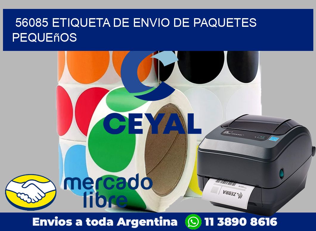 56085 Etiqueta de envio de paquetes pequeños