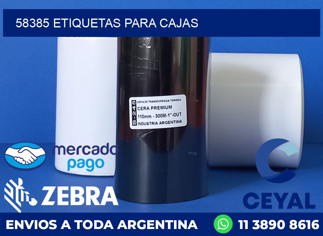 58385 etiquetas para cajas