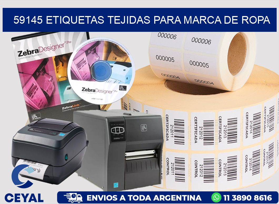 59145 Etiquetas Tejidas para Marca de Ropa