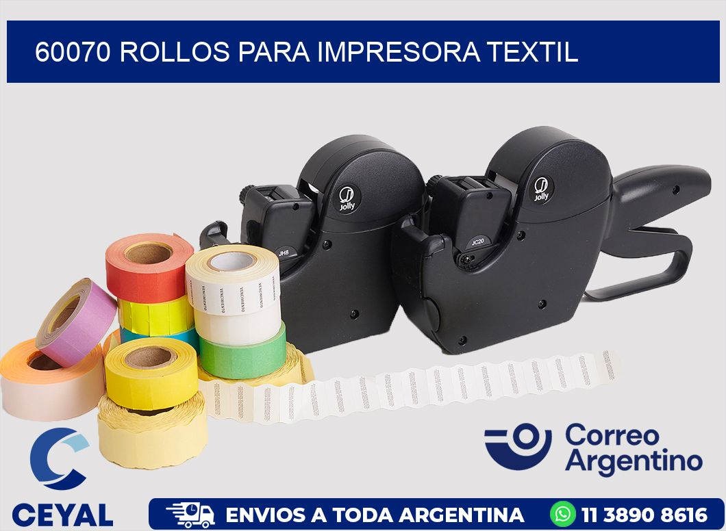 60070 rollos para impresora textil