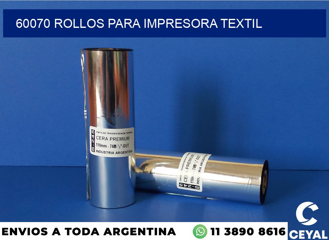 60070 rollos para impresora textil