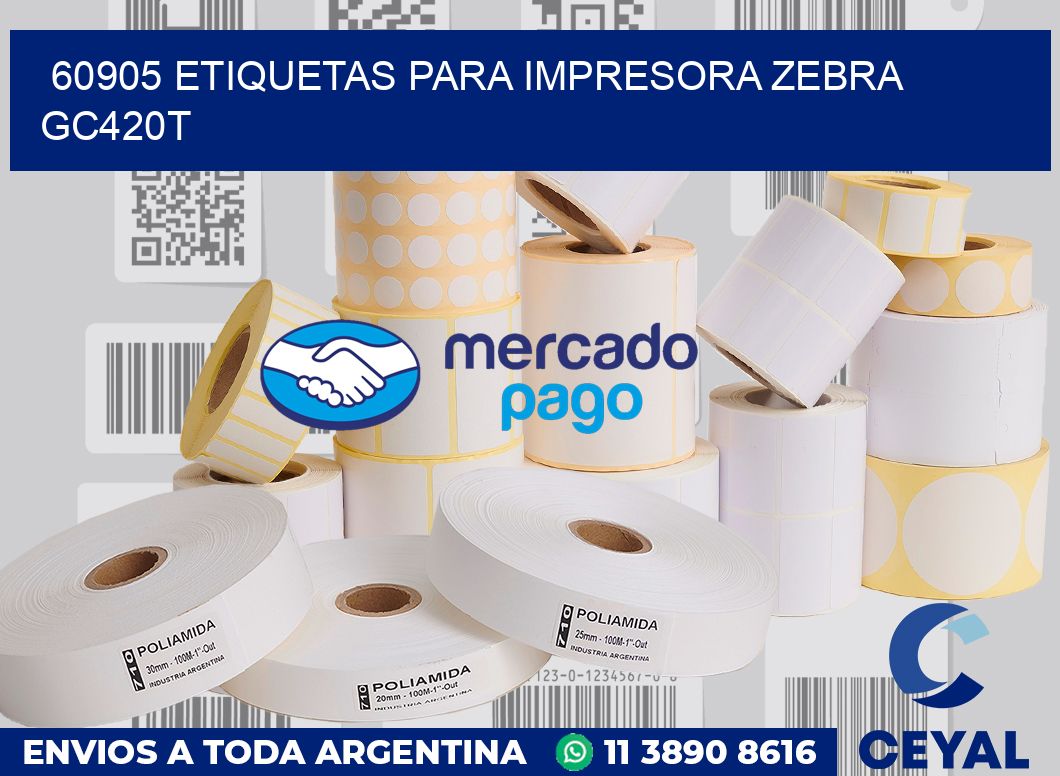 60905 etiquetas para impresora zebra GC420T