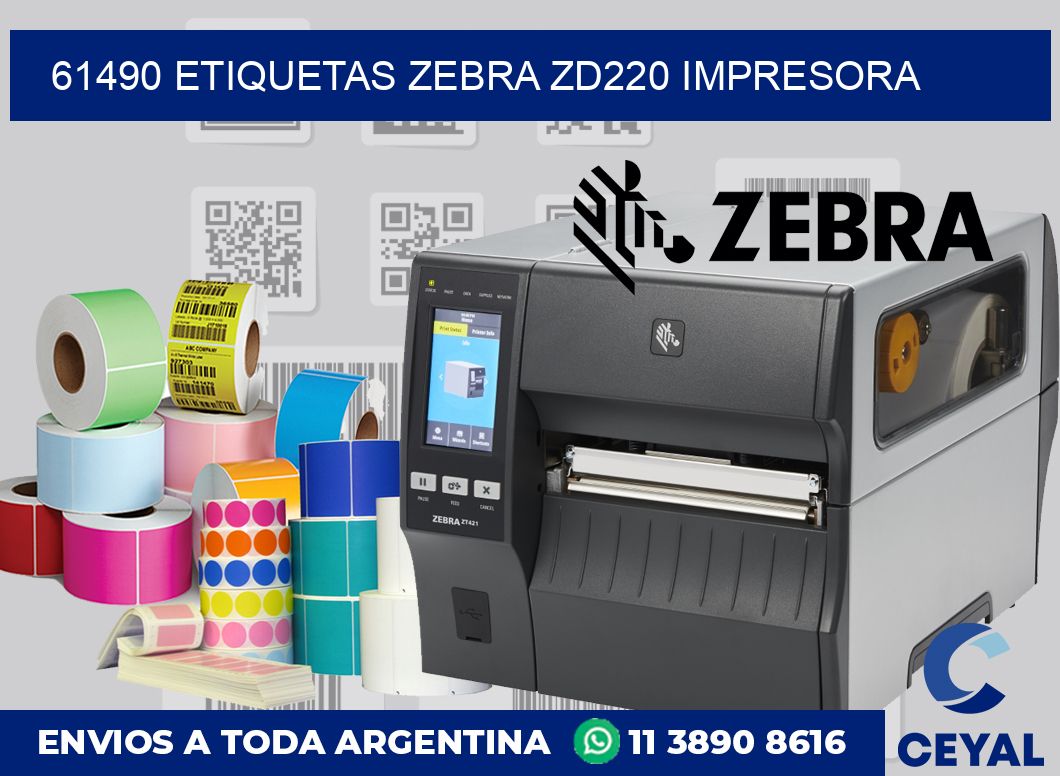 61490 etiquetas Zebra zd220 impresora