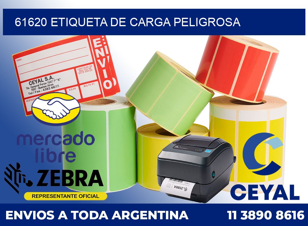 61620 Etiqueta de carga peligrosa