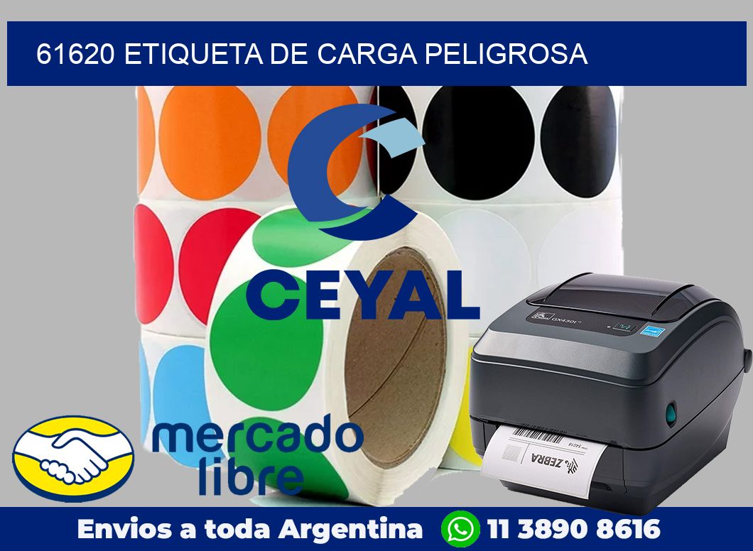 61620 Etiqueta de carga peligrosa