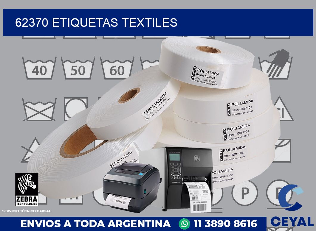 62370 etiquetas textiles