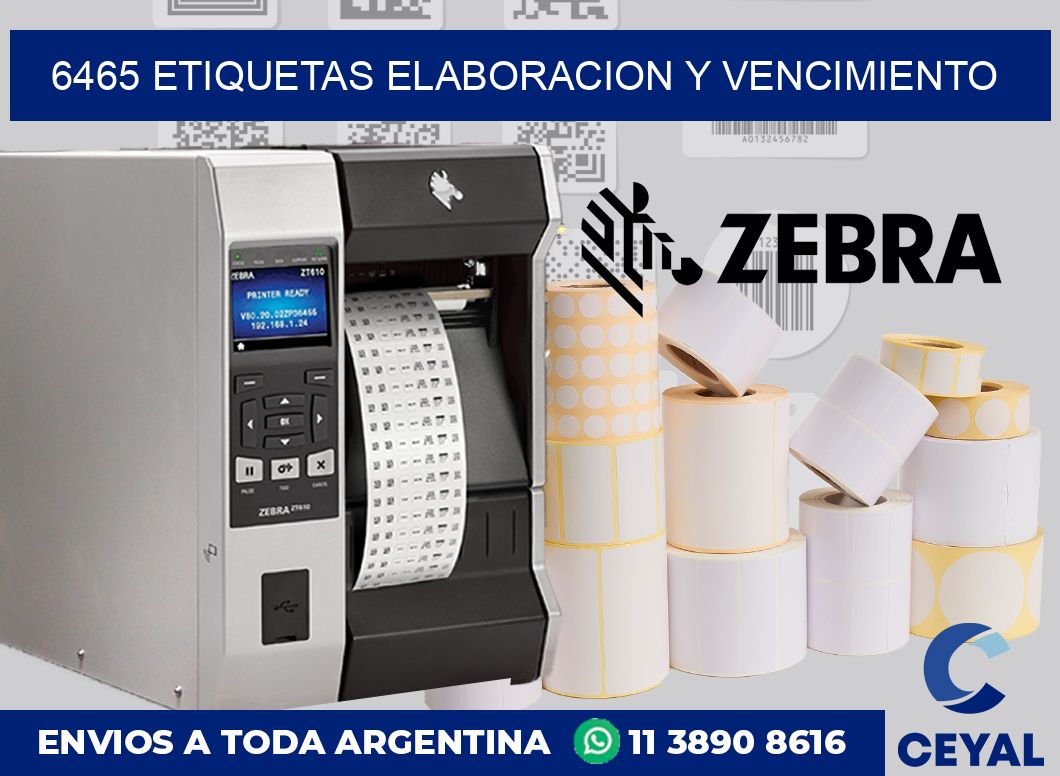 6465 Etiquetas elaboracion y vencimiento