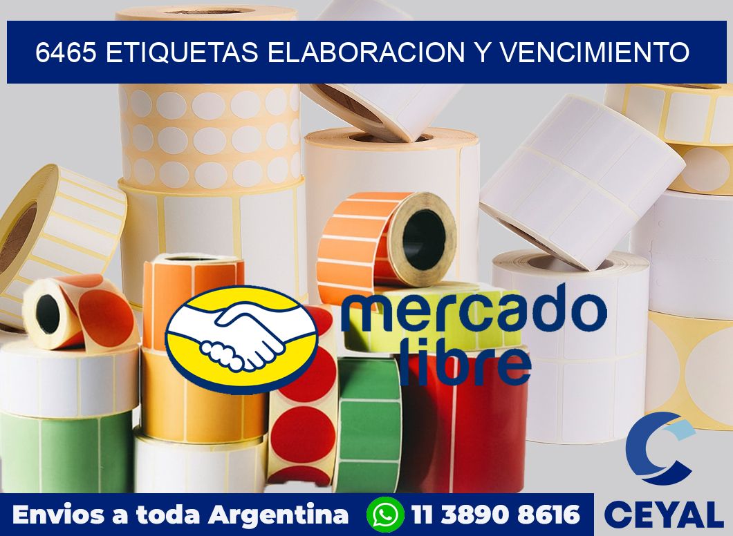6465 Etiquetas elaboracion y vencimiento