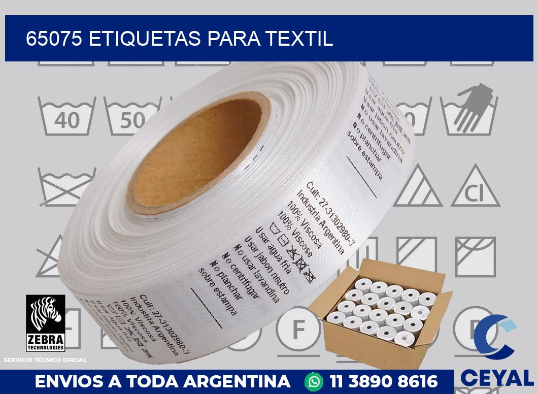 65075 etiquetas para textil