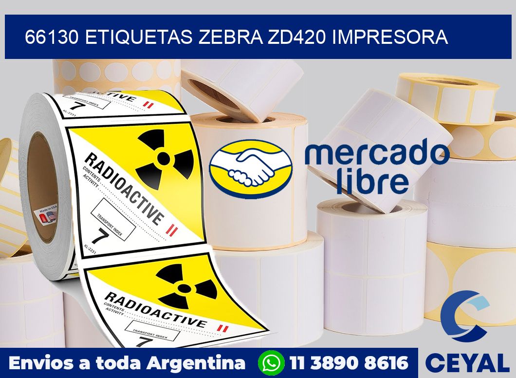 66130 etiquetas Zebra zd420 impresora