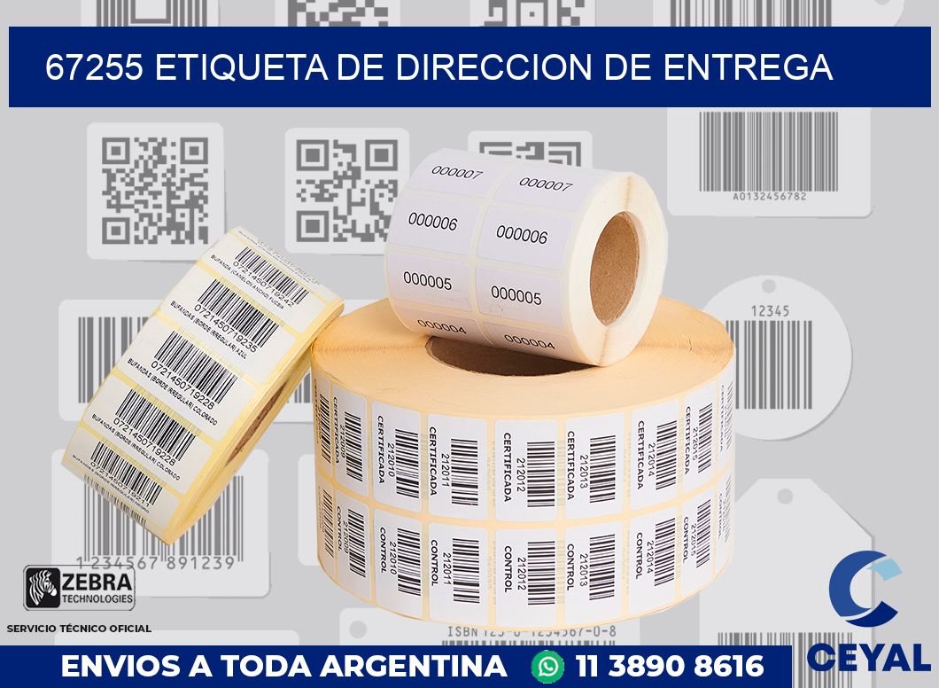 67255 Etiqueta de direccion de entrega