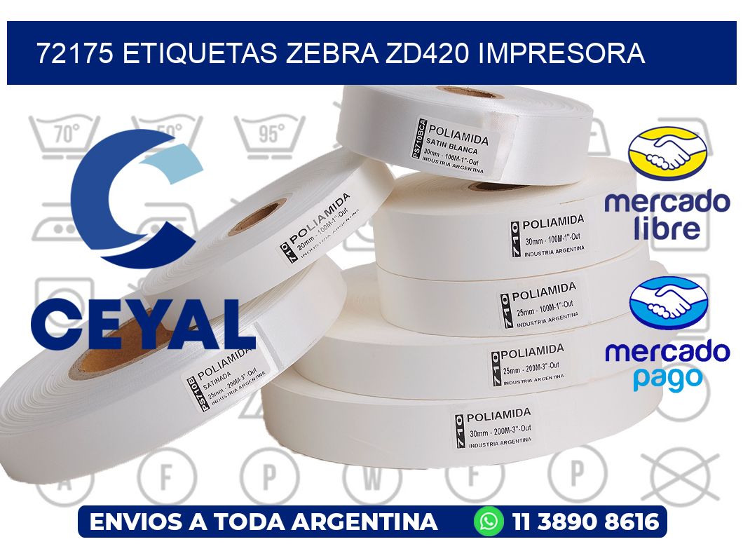 72175 etiquetas Zebra zd420 impresora