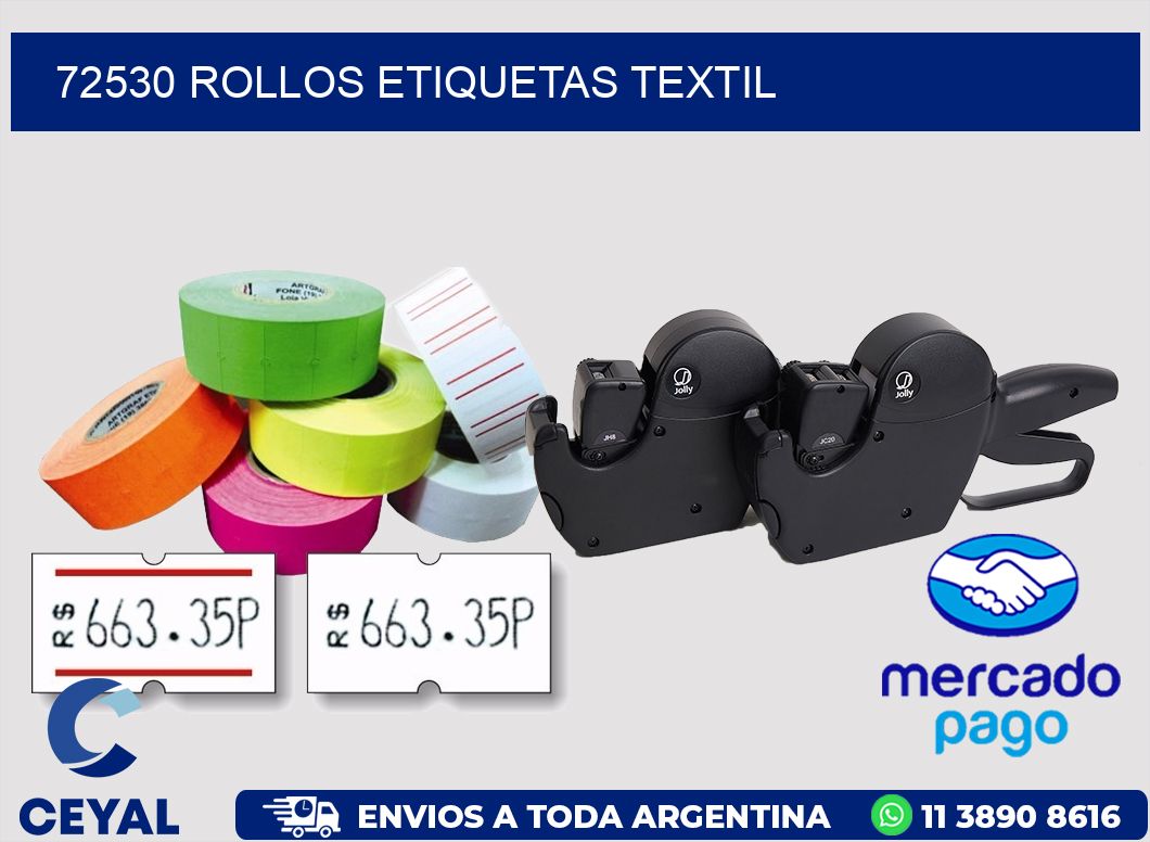 72530 rollos etiquetas textil