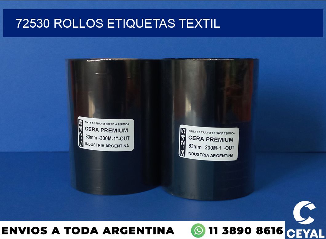 72530 rollos etiquetas textil